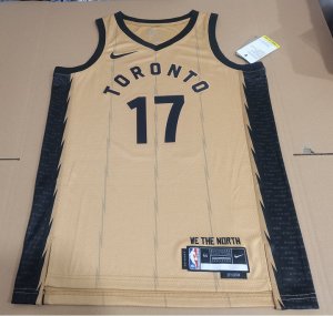 Maillot de Basket #17 Schroder Toronto Raptors 23-24 city gold Imprimé